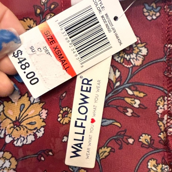 Wallflower kimono floral mood nogo XS oversized Peach 1 - Picture 6 of 6